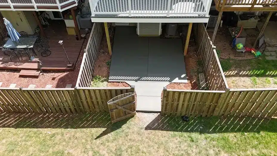 New poured concrete driveway in Glen Burnie, Maryland